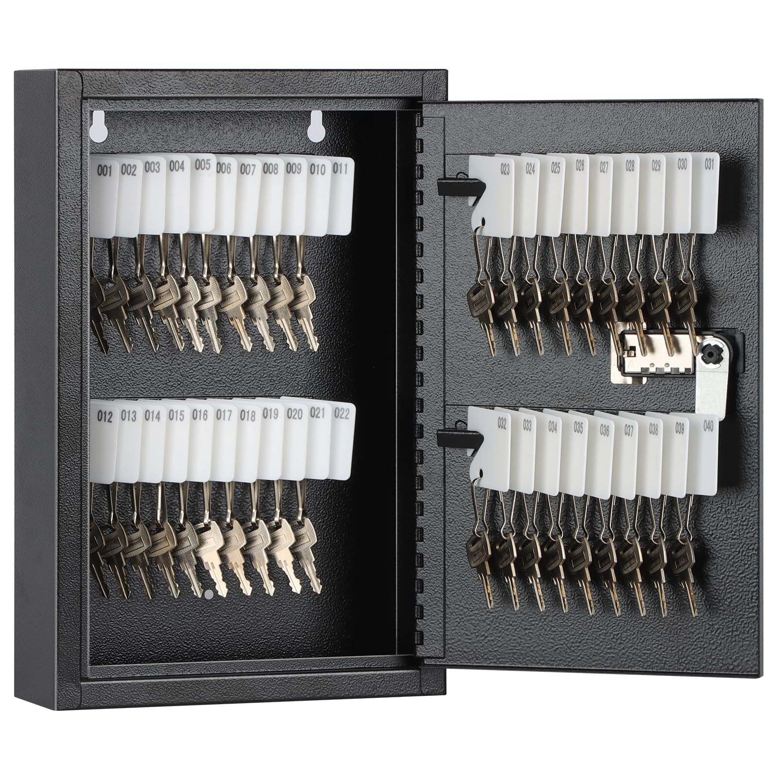 KYODOLED Locking Key Cabinet, 40 Storage 40 Keys, Black-40k(combo Lock)