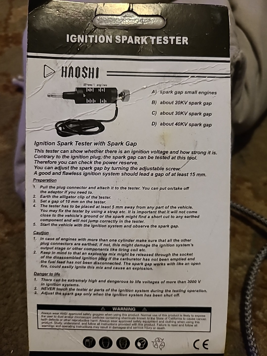 Ignition Spark Tester