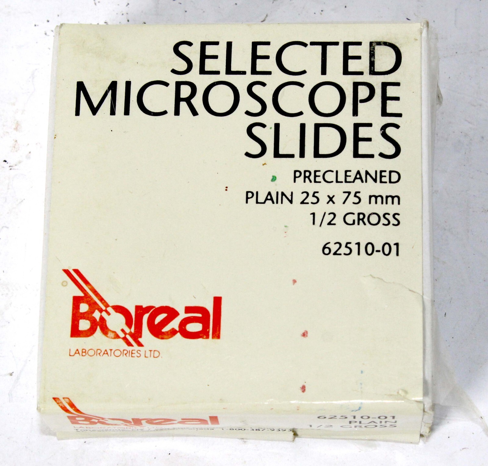 BOREAL 62510-01 MICROSCOPE SLIDES FACTORY SEALED