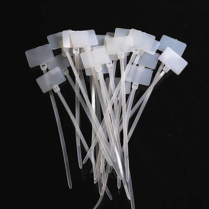 3mm 4mm Nylon Plastic Self-Locking Label Tie Network Cable Marker Wire Strap Zip