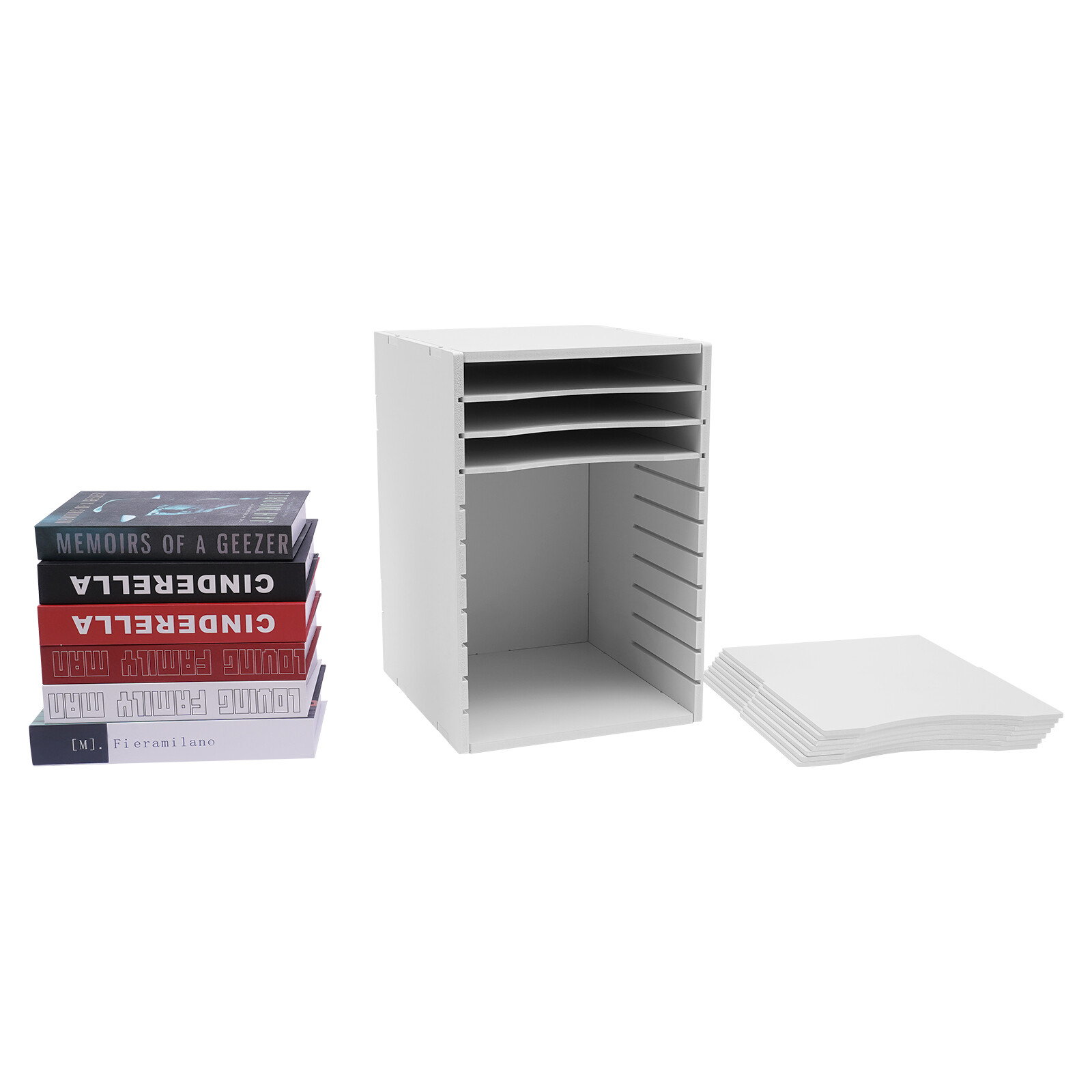 11-Compartments Paper Storage Holder Document Organizer Vertical Desktop Sorter