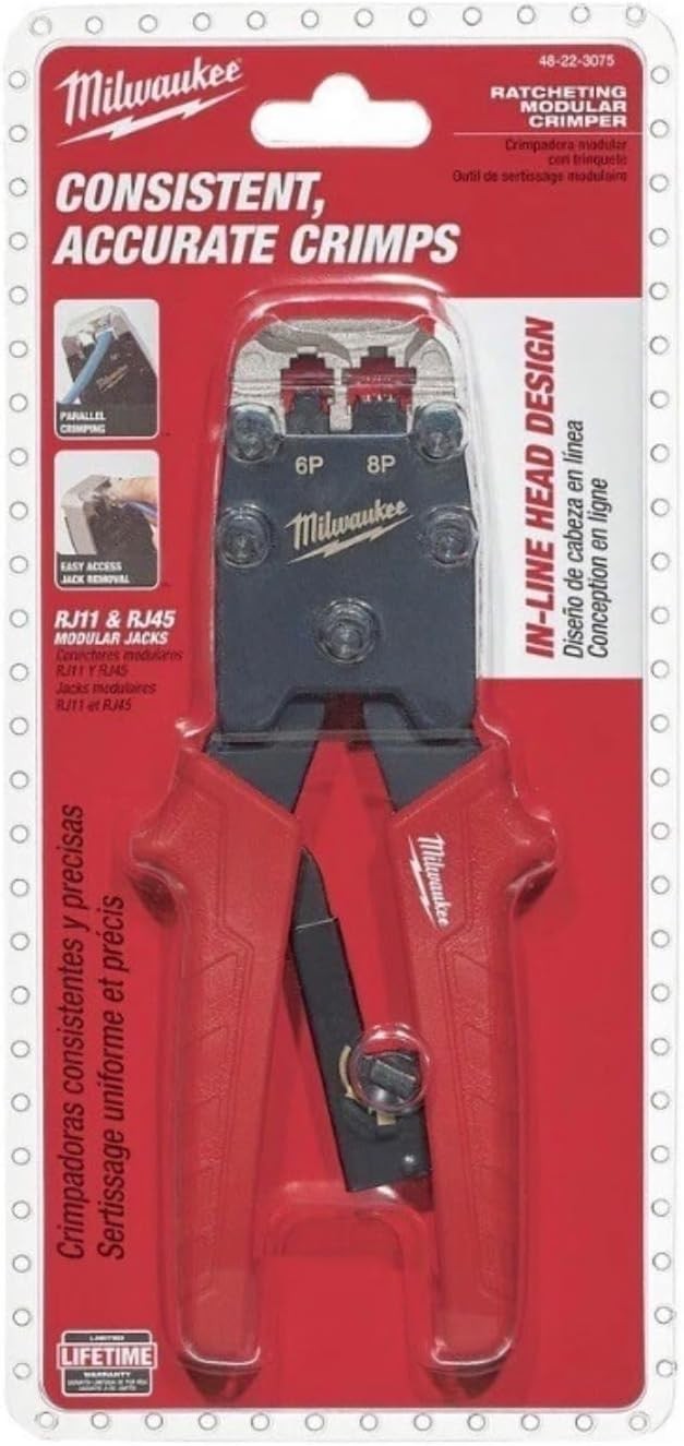 Milwaukee 48-22-3075 Ratcheting Modular Crimper RJ11 & RJ45 (NEW SEALED)