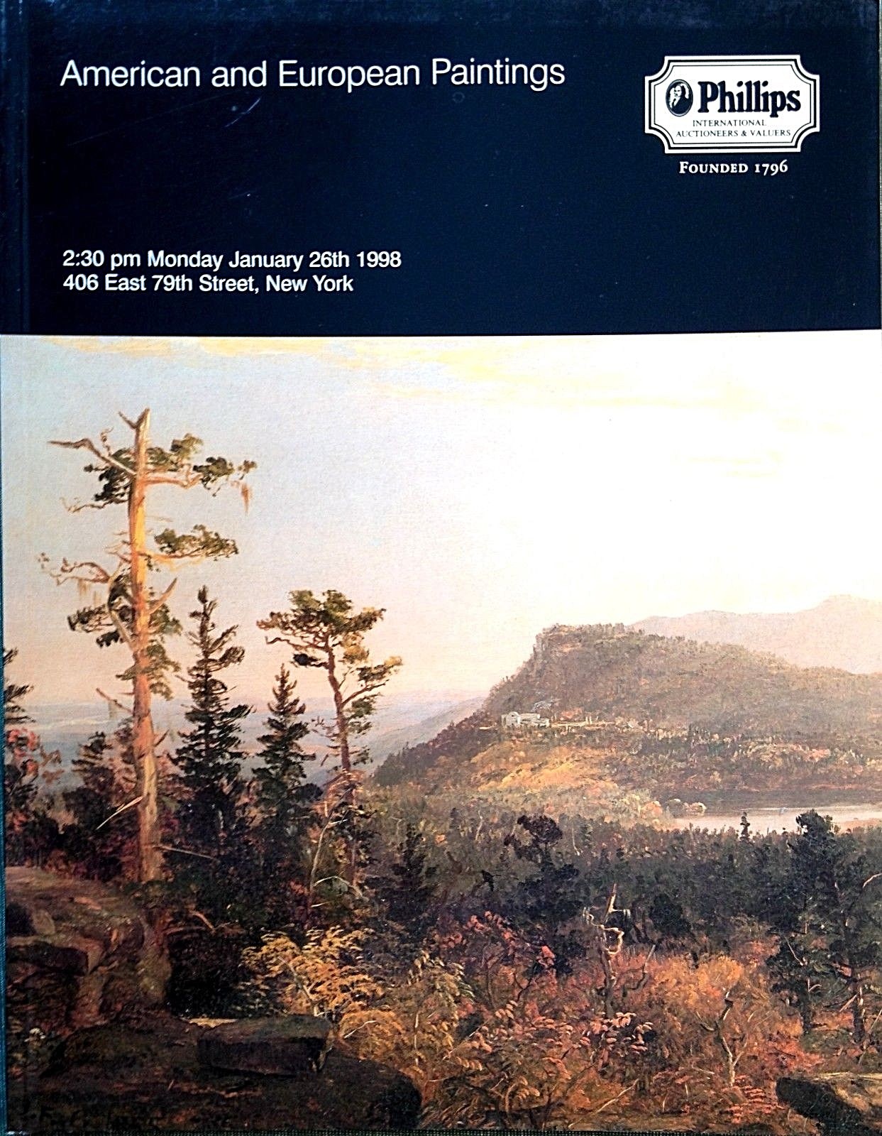 Phillips Auction Catalog American European Paintings Drawings Prints Fine Art