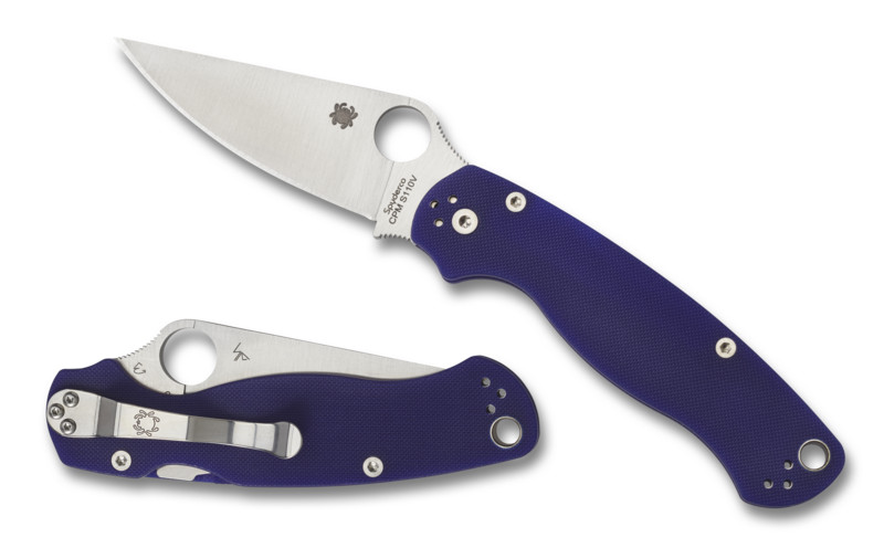 Spyderco Knives Para Millitary 2 Dark Blue G-10 S110V C81GPDBL2 Knife