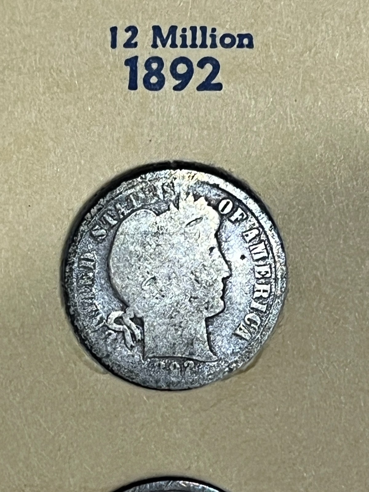 1892 Barber Dime