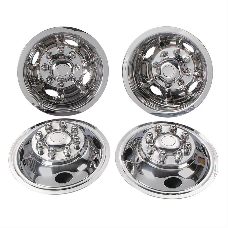 4 FORD 16" Dual Steel Wheel Simulators Dually 8 Lug Rim Skins Liners Covers RV