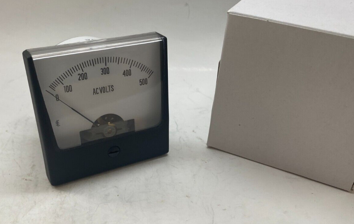 2-1/2" Analog AC Voltage Panel Meter (0 to 500 VAC) - AC Volt Gauge Panel Meter