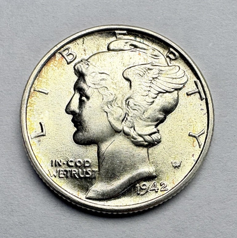 1942 10C Mercury Dime- Choice Gem BU