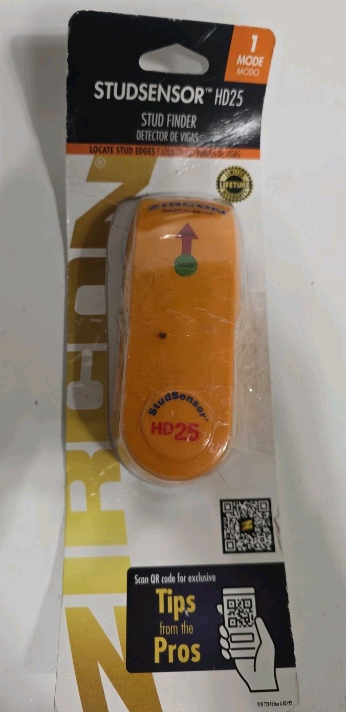 Zircon StudSensor HD25 Stud Finder- TESTED + Fresh Battery Free Shipping
