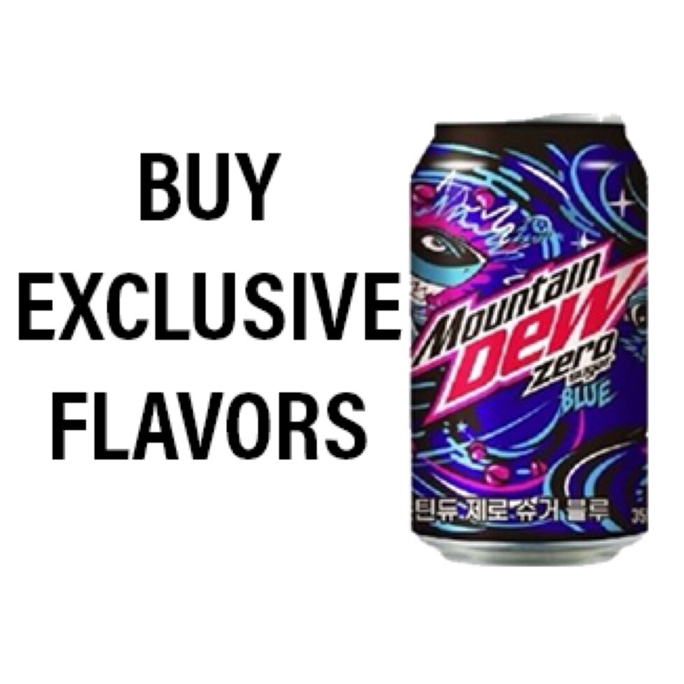 Mountain Dew Zero Sugar Blue 355ml 12oz Can Korean Exclusive Flavor
