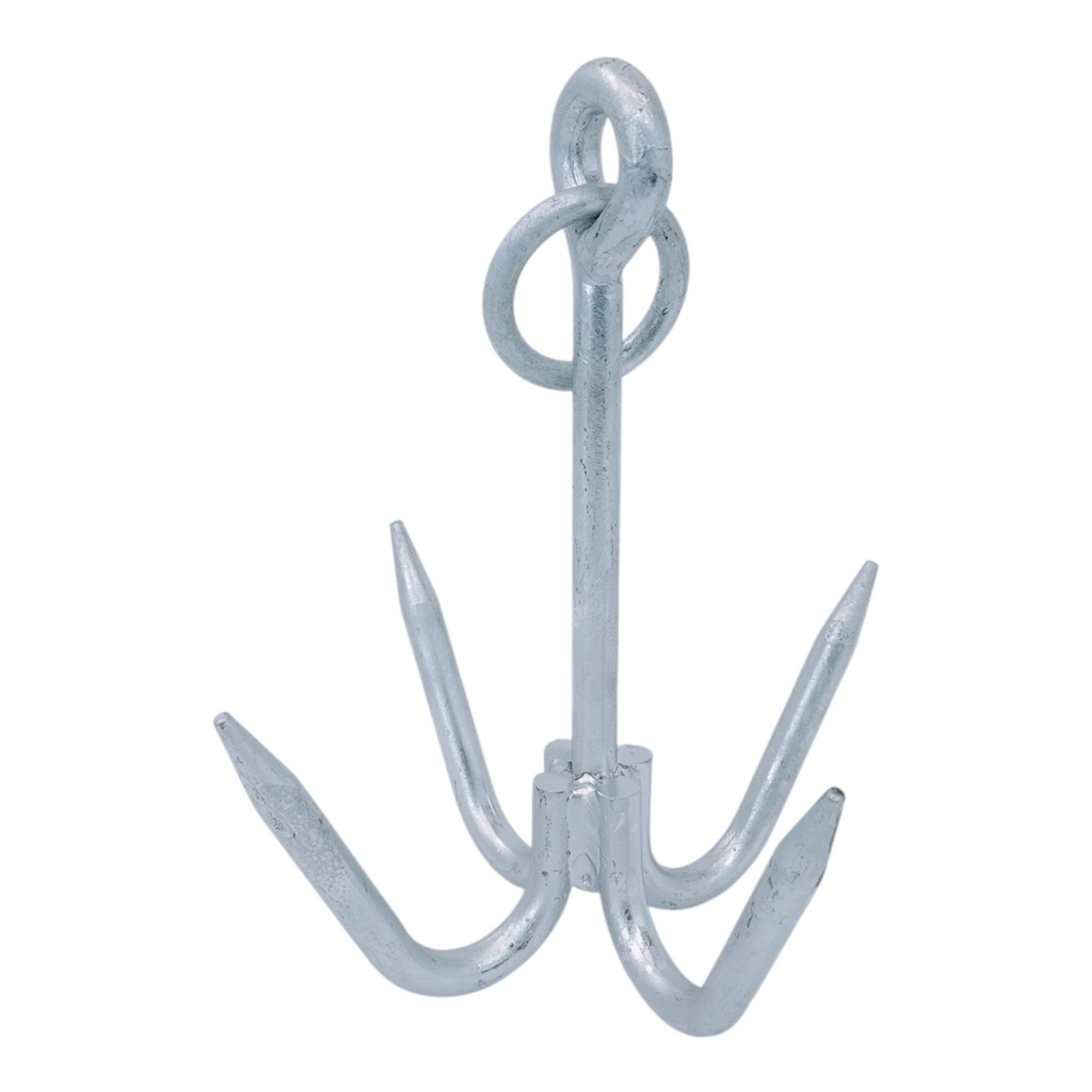 3KG Hot Dipped Galvanized 16.5"H 4-Flute Prong Claws Anchor Grapnel Hook