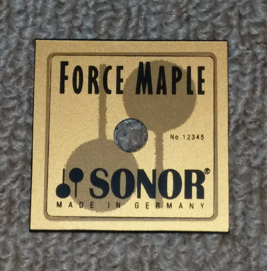 Sonor Force Maple Made in Germany Drum Badge (379)