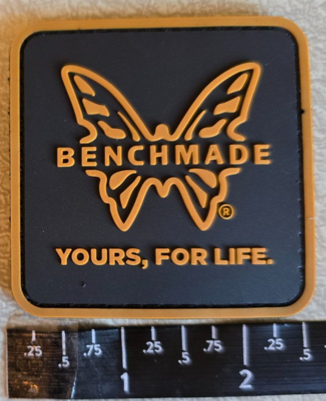 3.5" Benchmade Knives Knife Bedlam Mini PVC Patch Hook Loop SHOT Show