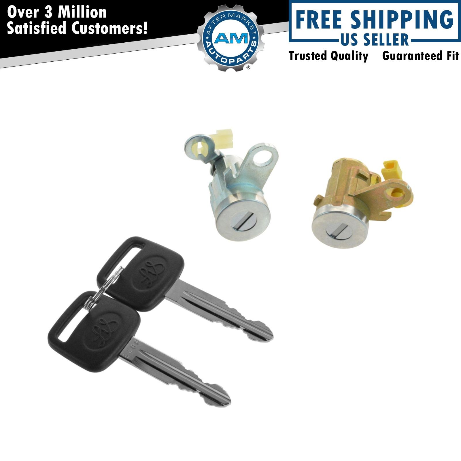 Door Lock Cylinder Set Kit with Keys Front Pair for 95-04 Toyota Tacoma