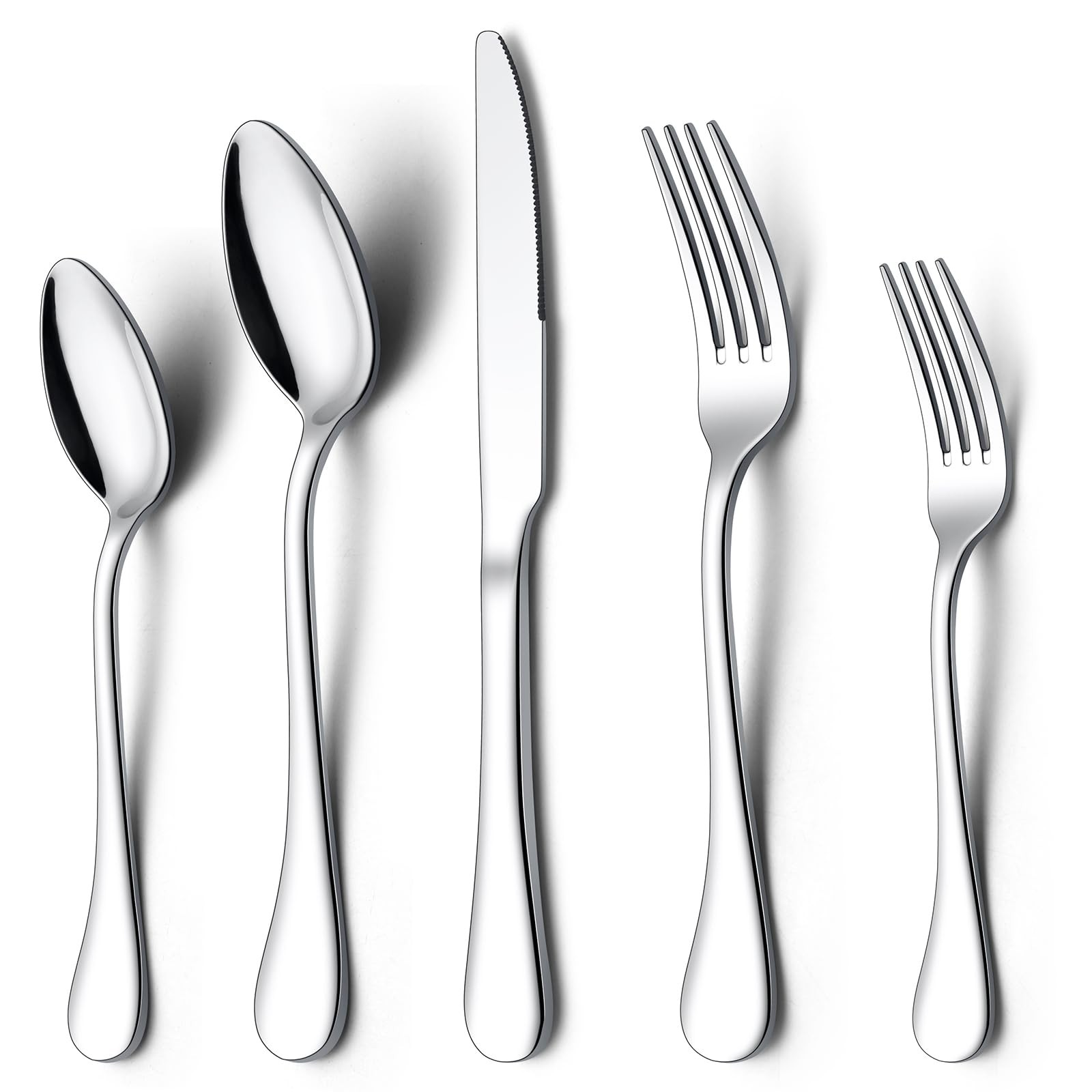 60-Piece 18/10 Silverware Set, Stainless Steel Flatware Cutlery Set for 12