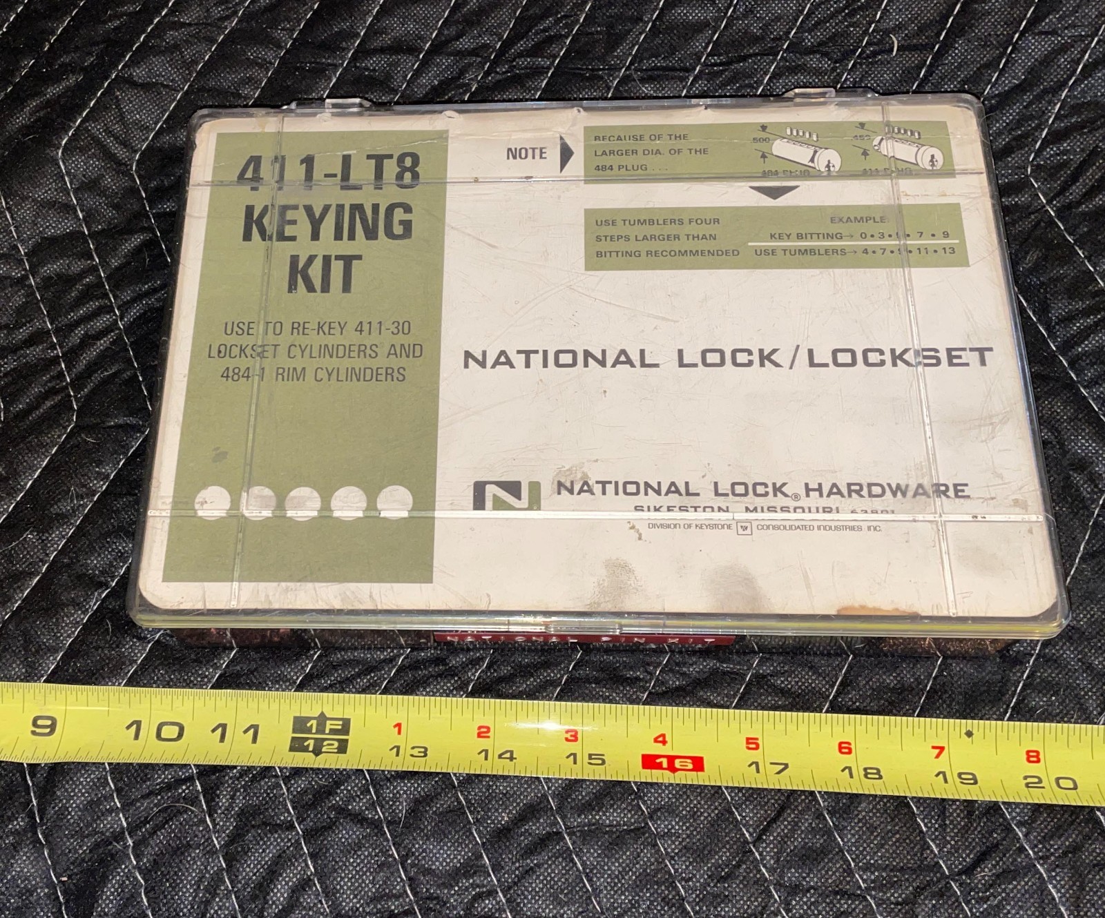 NATIONAL rekeying 411-LT8 411-30 lockset cylinder & 484-1 Rim Cylinders master