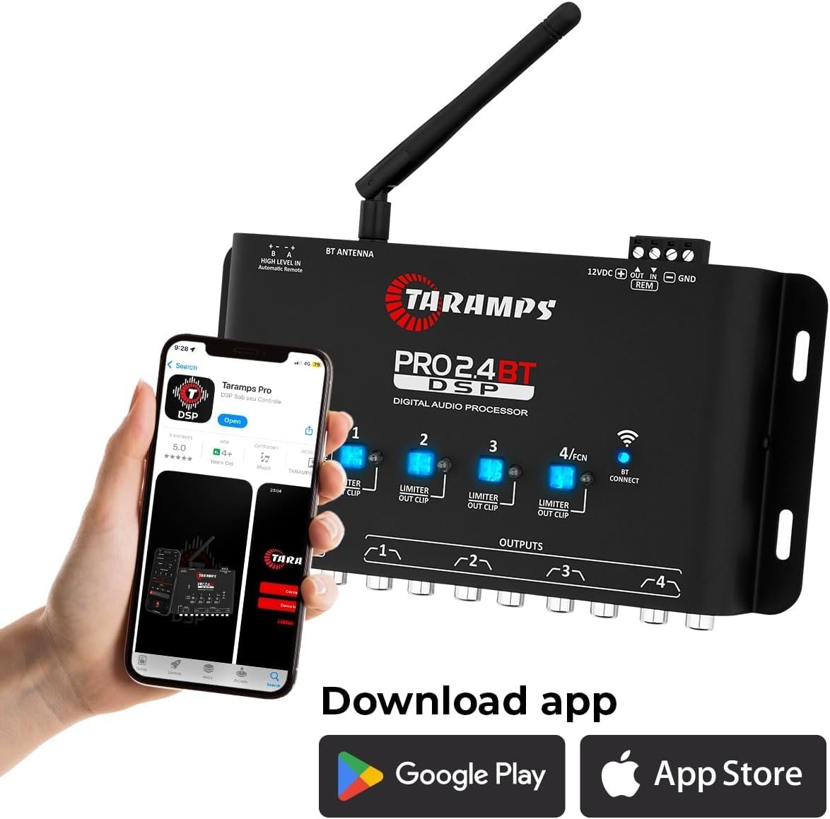 Taramps AUDIO PROCESSOR PRO 2.4BT Digital Signal Processor Crossover Full w/ App