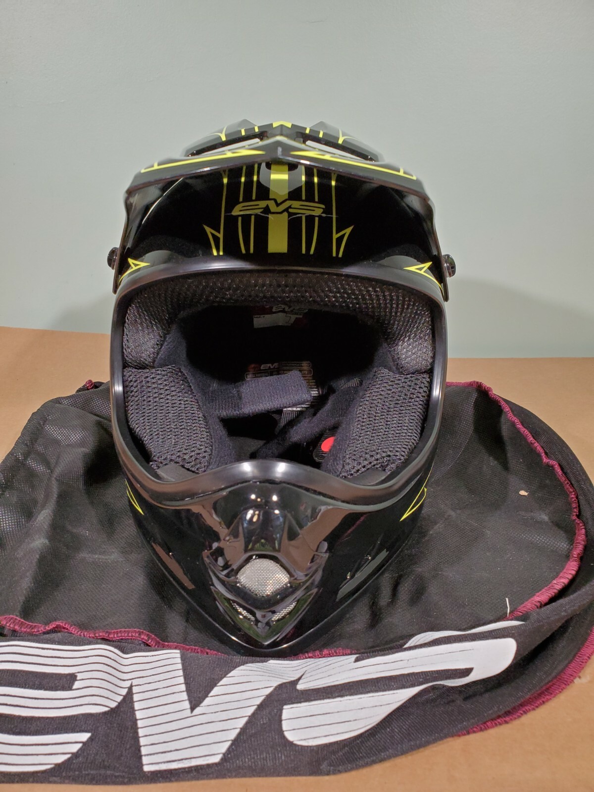 Evs Helmet T3 Pinner BLK Hivis Youth small TR#727751