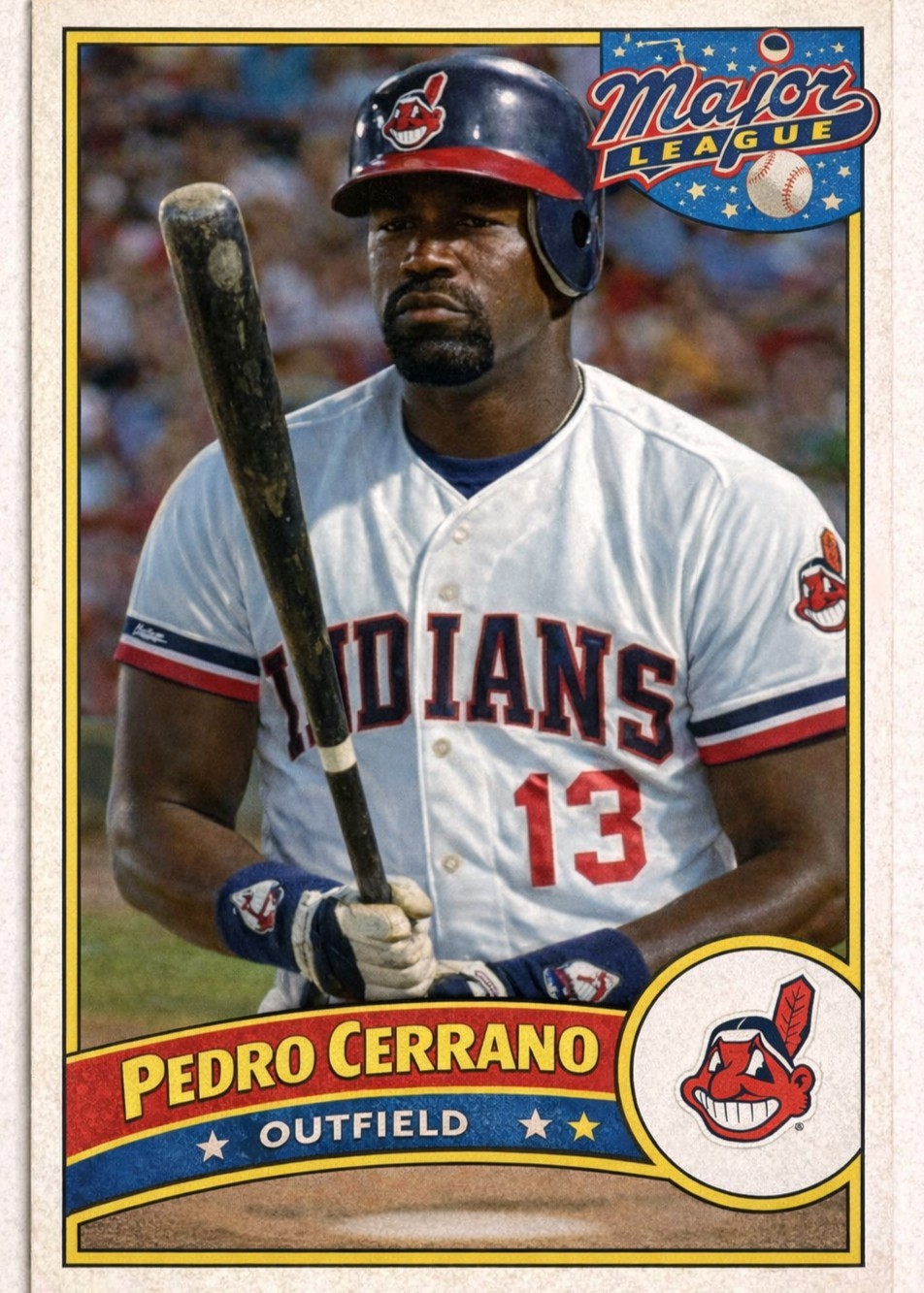Pedro Cerrano Major League Custom Art  Trading Card "Read Description"