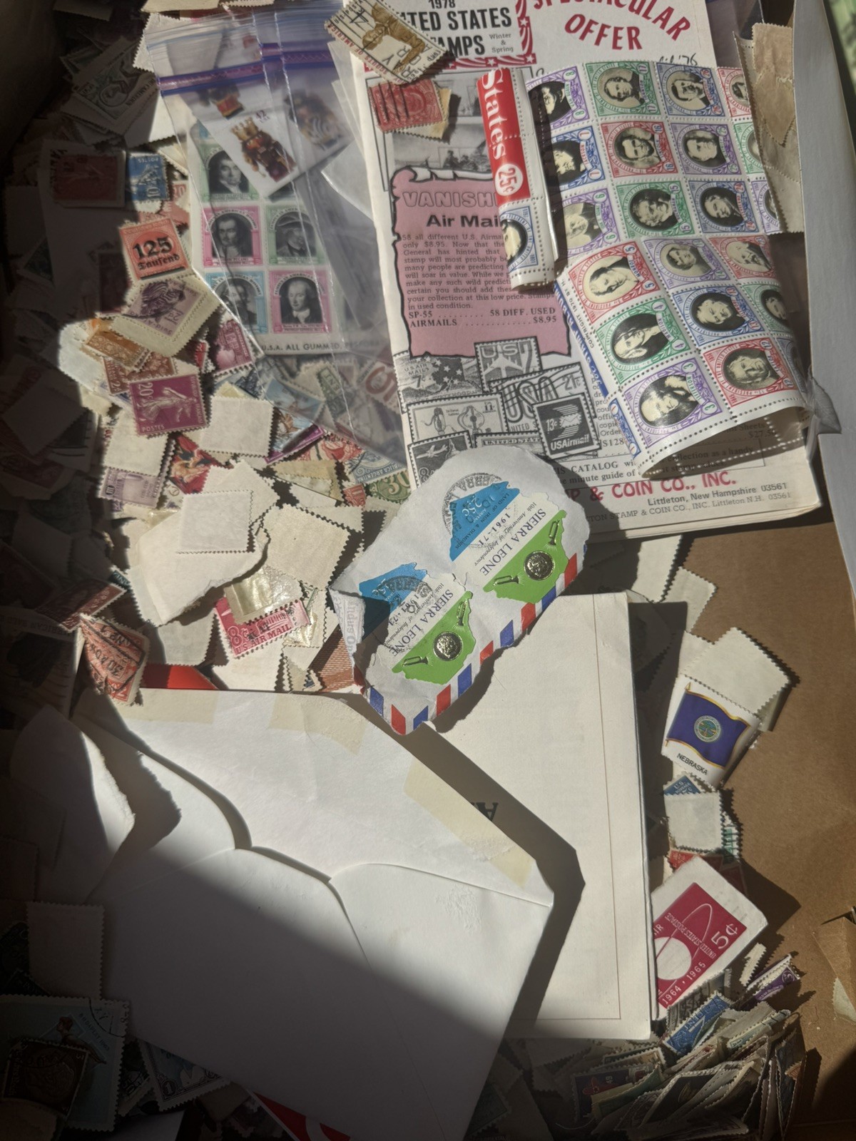 Stamp Collection Lot US World Postage Mixed Countries Used Acceptable Condition
