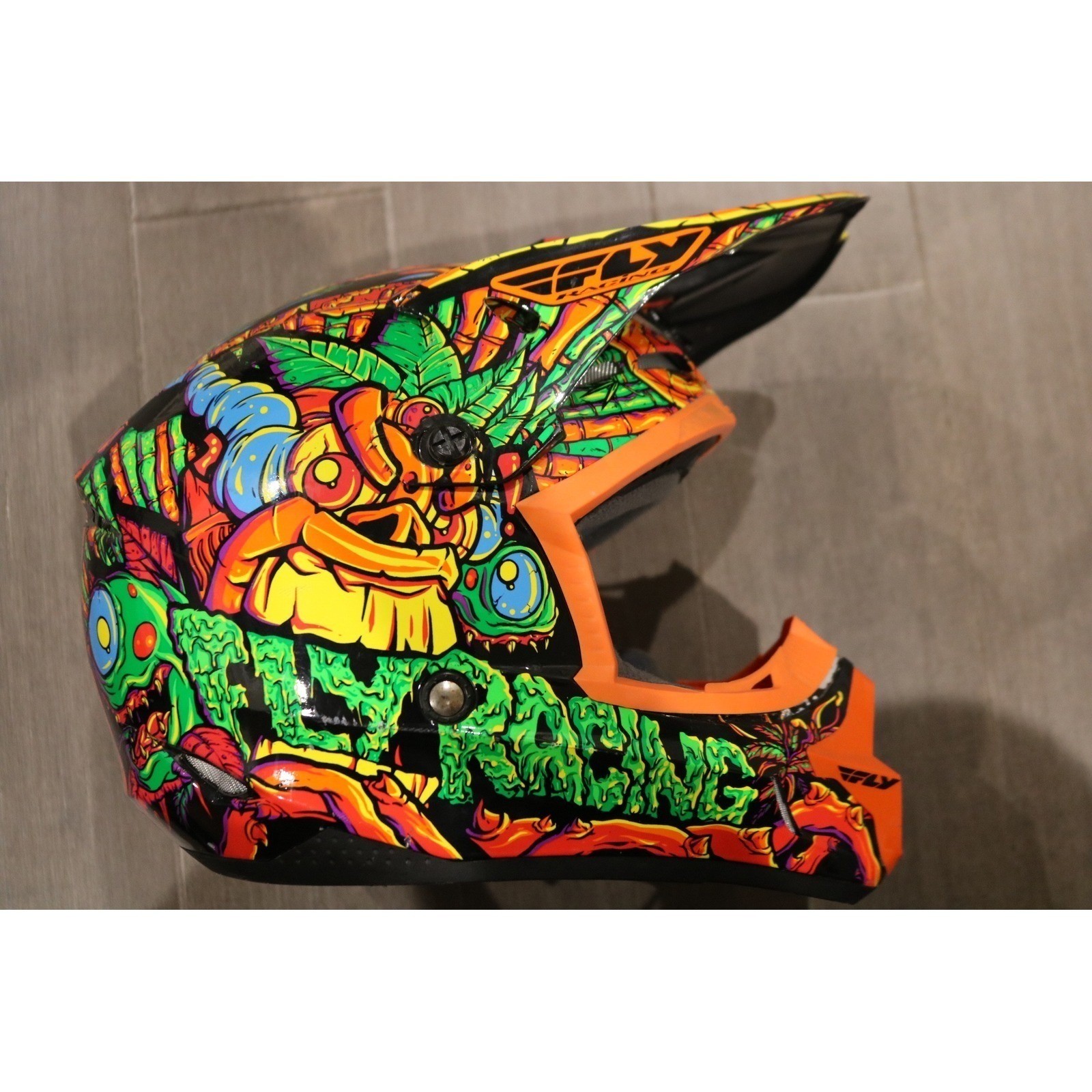 Fly Racing Kinetic Jungle Youth Small Kids Motorcycle Helmet DOT Motocross Neon