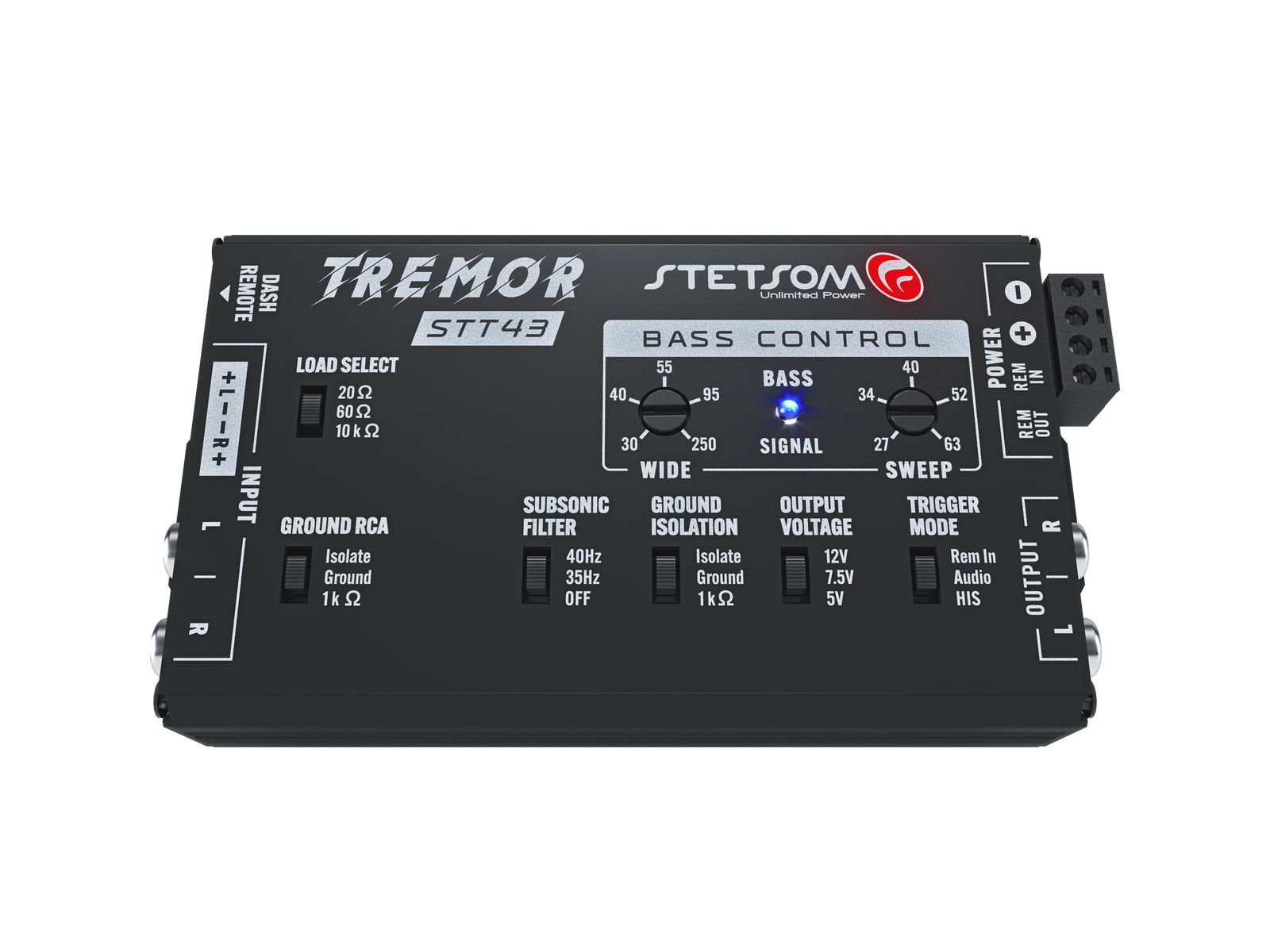 Stetsom STT43 Tremor PRO Car Bass Restoration Digital Processor with Bass Knob