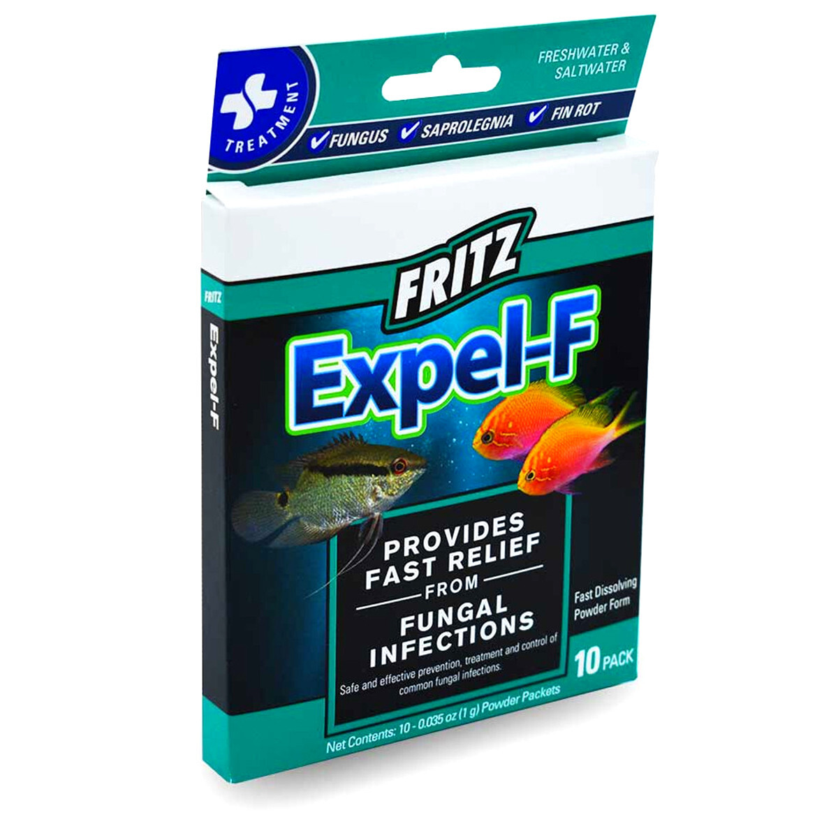 Fritz Expel-F 10 Count Provides Fast Relief from Fungal Infections for Fish