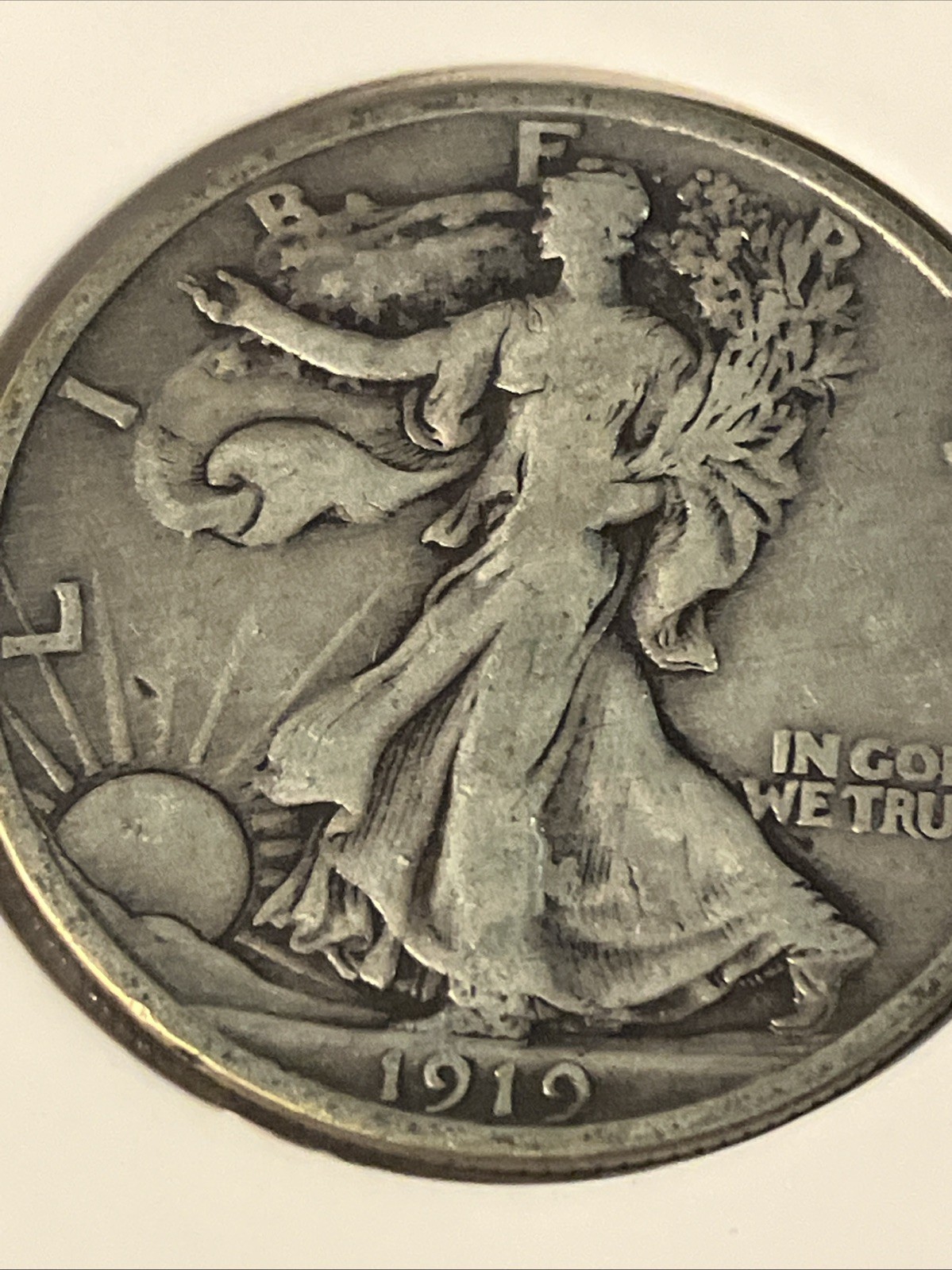 1919 walking liberty half dollar