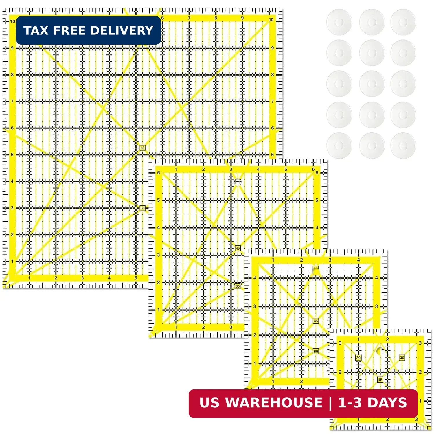 Quilting Rulers 4 Square Ruler Quilting Templates,Quilting Ruler Acrylic Rulers,