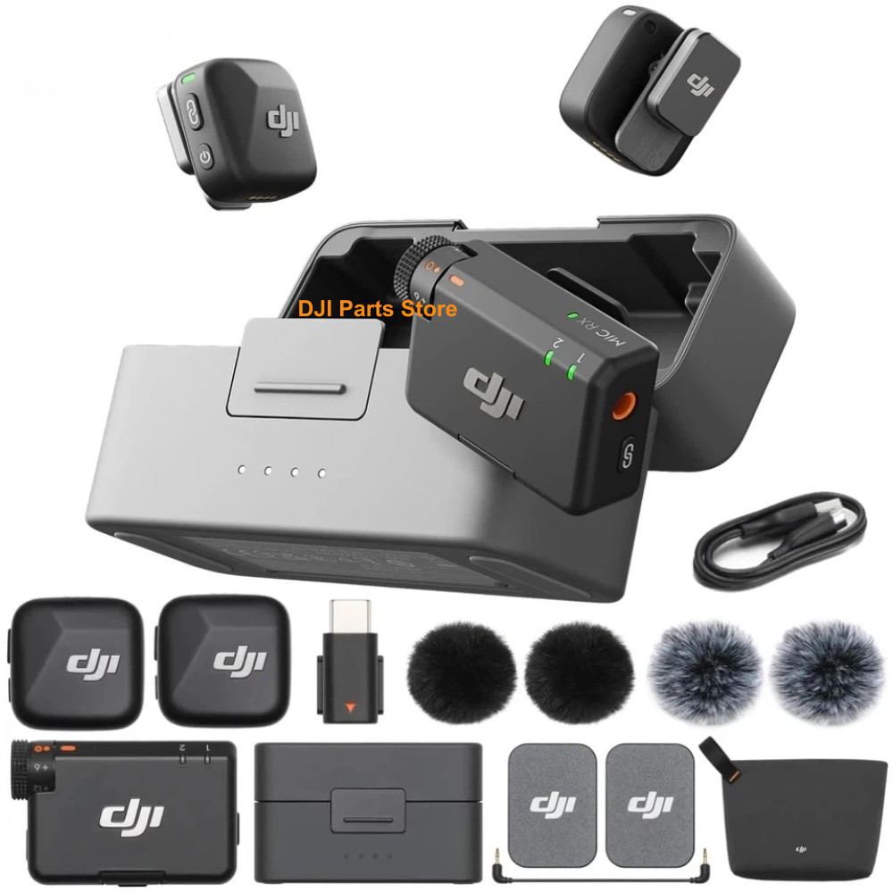 DJI Mic Mini Wireless Lavalier Microphone for Vlogging (2 TX + 1 RX + Charging)