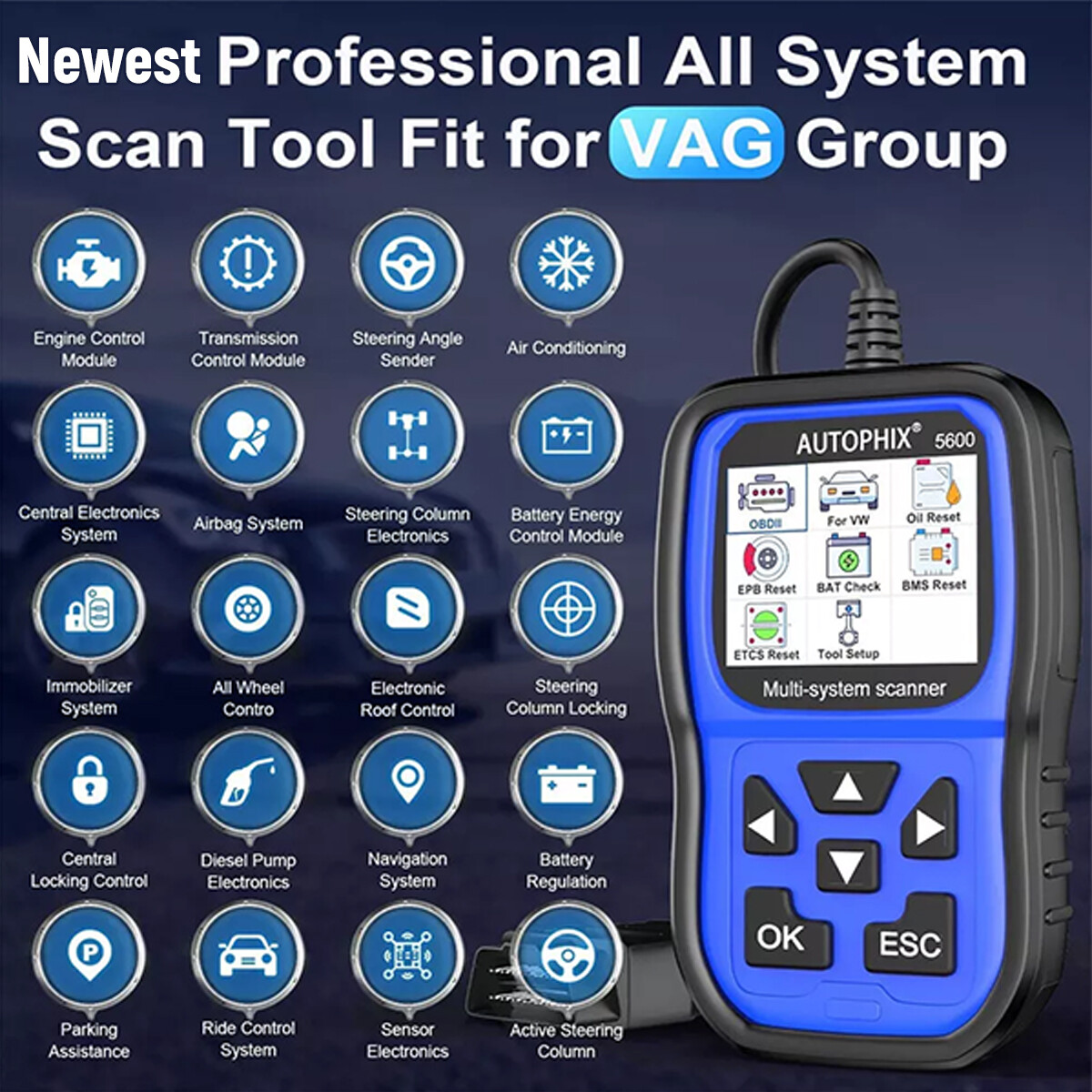 AUTOPHIX 5600 for VAG OBD2 Scanner Code Reader All System Diagnostic Tool EPB
