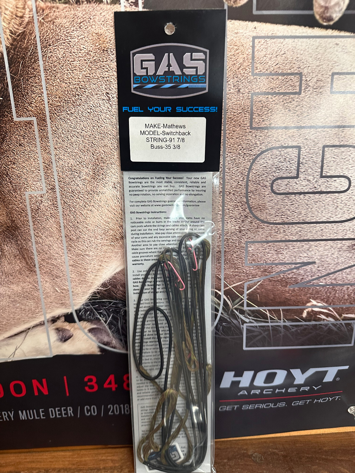 Gas Mathews Switchback BowStrings String Cable W/Speed Nocks Ghost Camo
