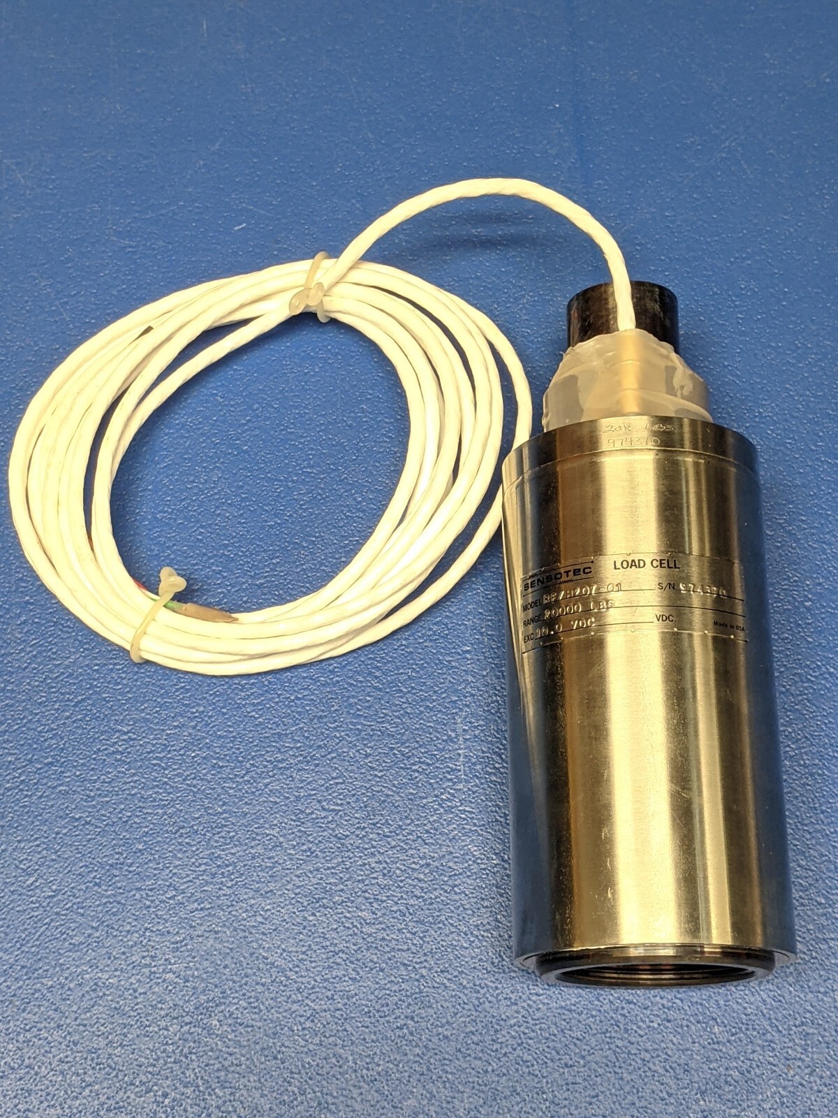 SENSOTEC 20,000 LBS NEW OPEN BOX LOAD CELL SENSOR 20K RF/H207-01 Made In USA