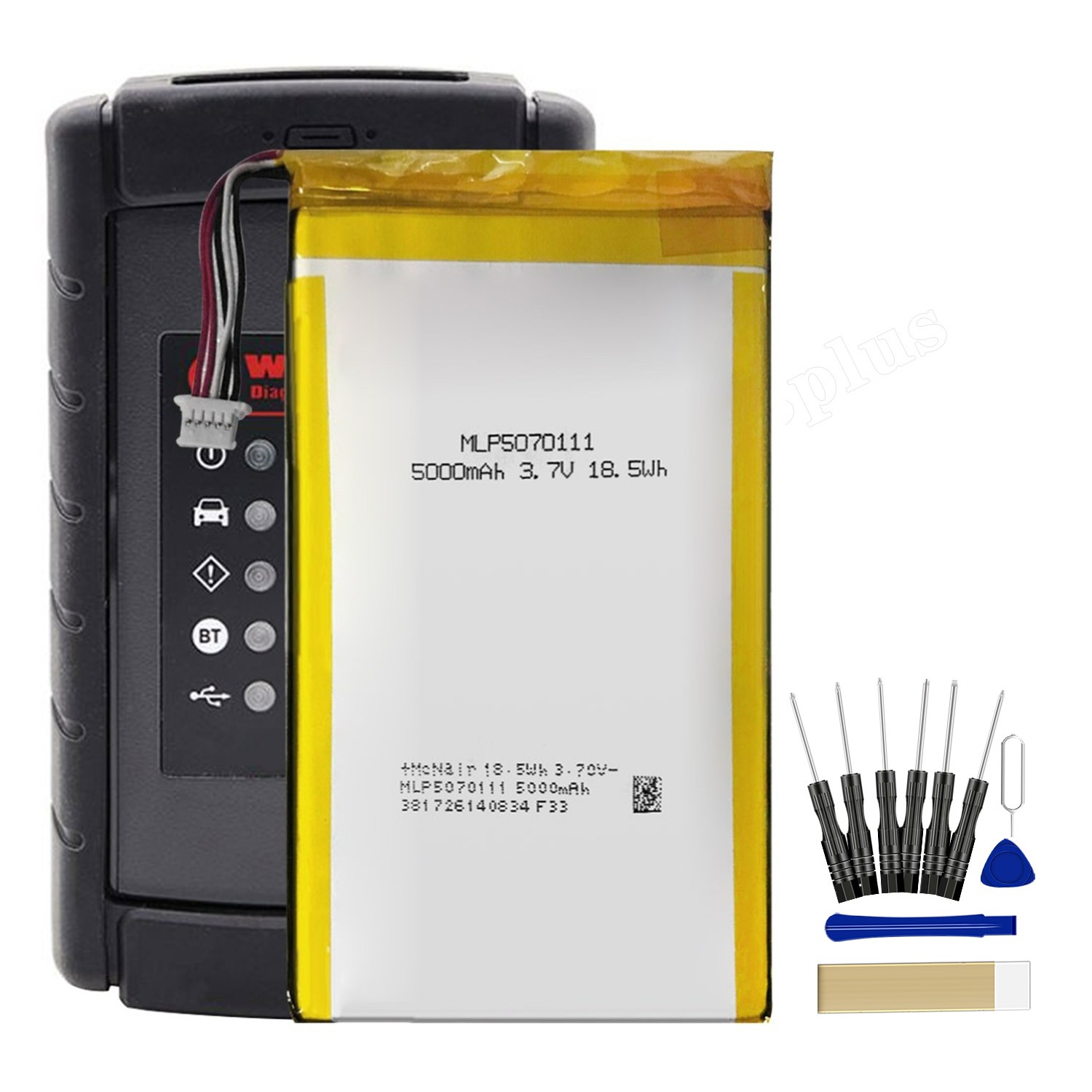 New Replacement Battery MLP5070111 for Autel MaxiSYS Mini 905 MS905 5000mAh+Tool