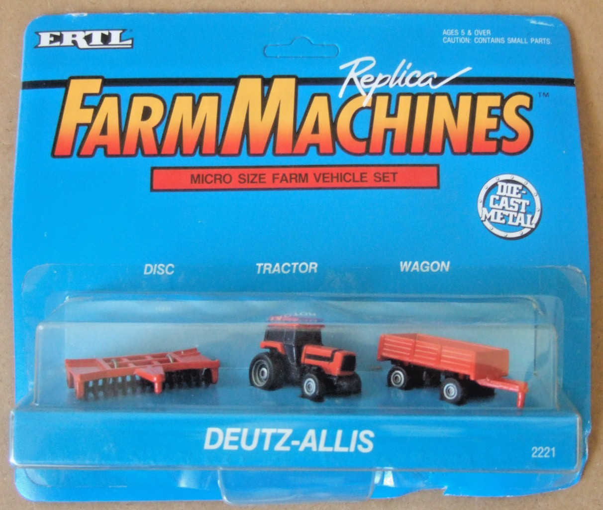 1991 ERTL REPLICA FARM MACHINES MICRO SIZZE DEUTZ-ALLIS  FARM VEHICLE SET   2221