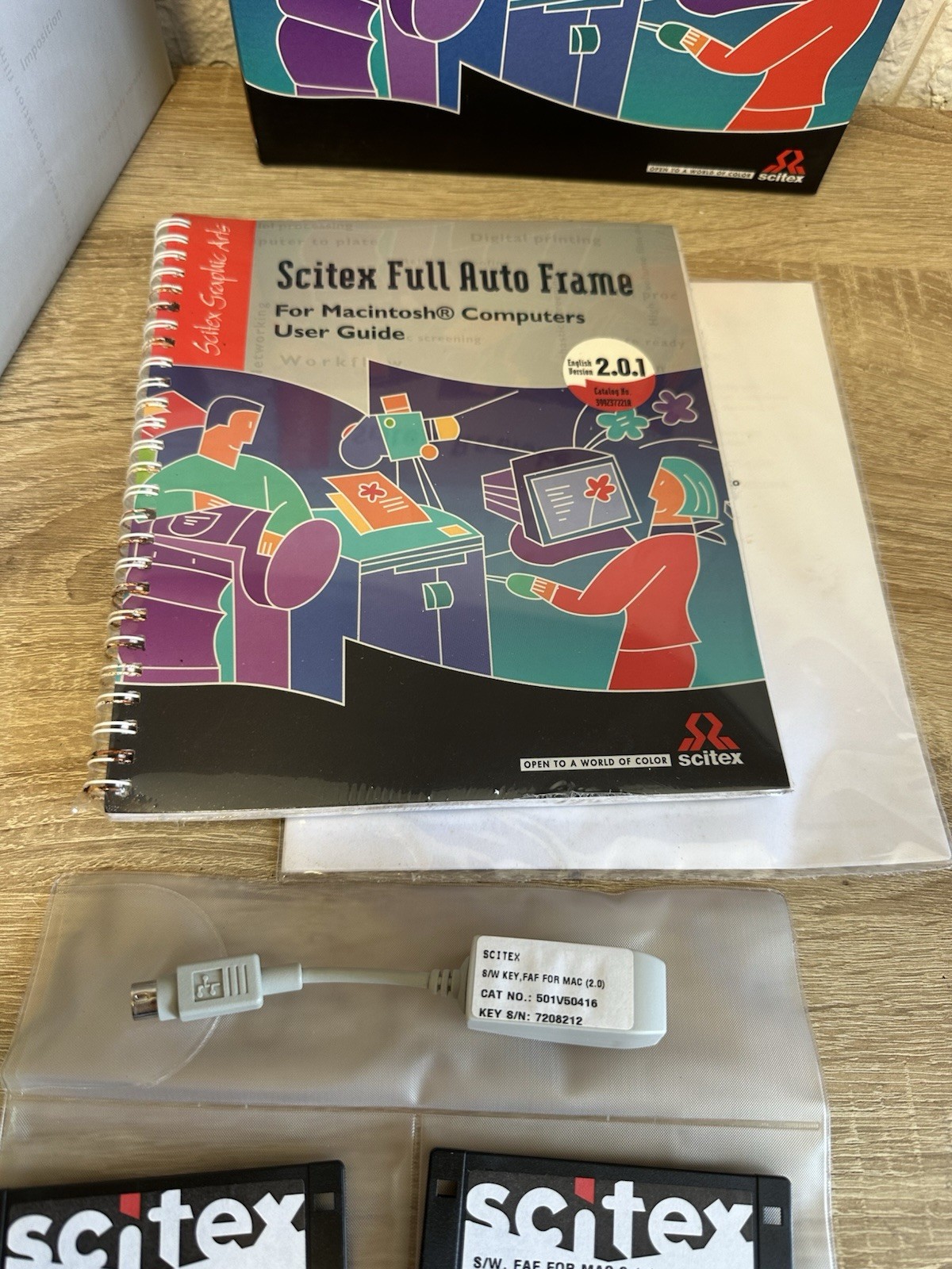 Scitex Full Auto Frame for Macintosh Version 2.1.1 Software Floppies Dongle
