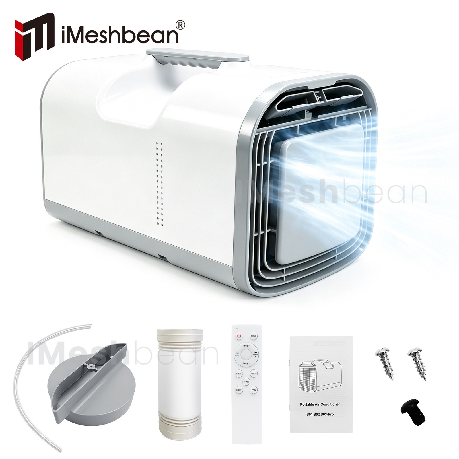 4095 BTU Portable Air Conditioner for Outdoor Tent Camping w/Dehumidifier Remote