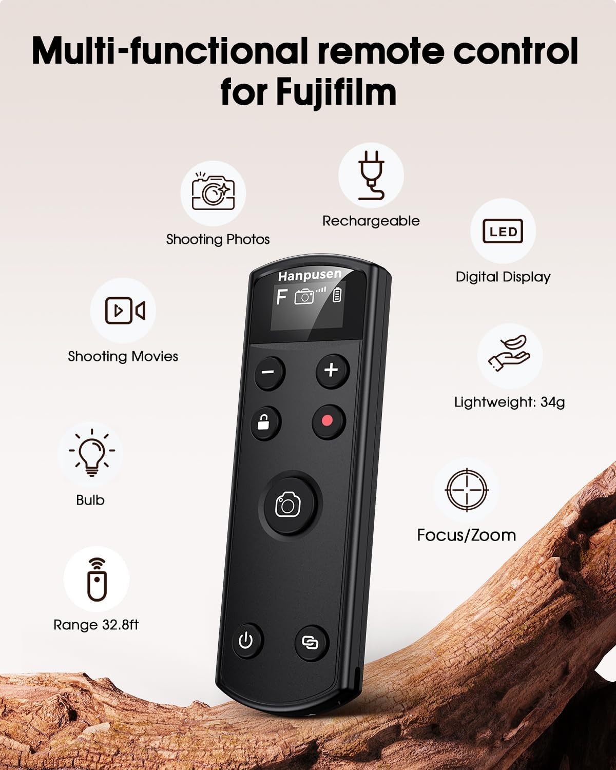 Bluetooth Remote Control BR-3F for Fujifilm X-E5 X-T30III X-H2S Shutter & Video