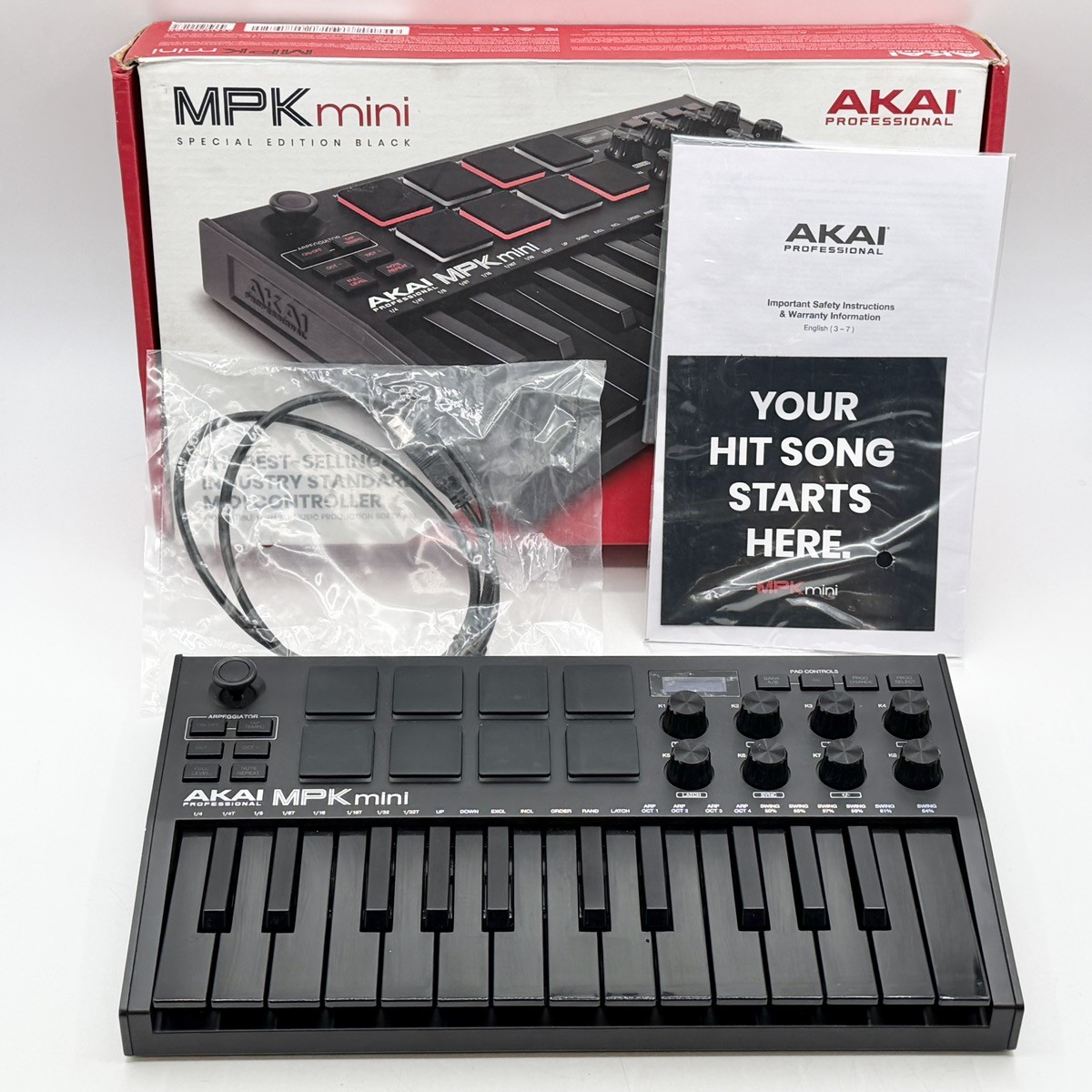 Akai Professional MPK Mini Compact Keyboard Pad Controller Black (CP1022431)