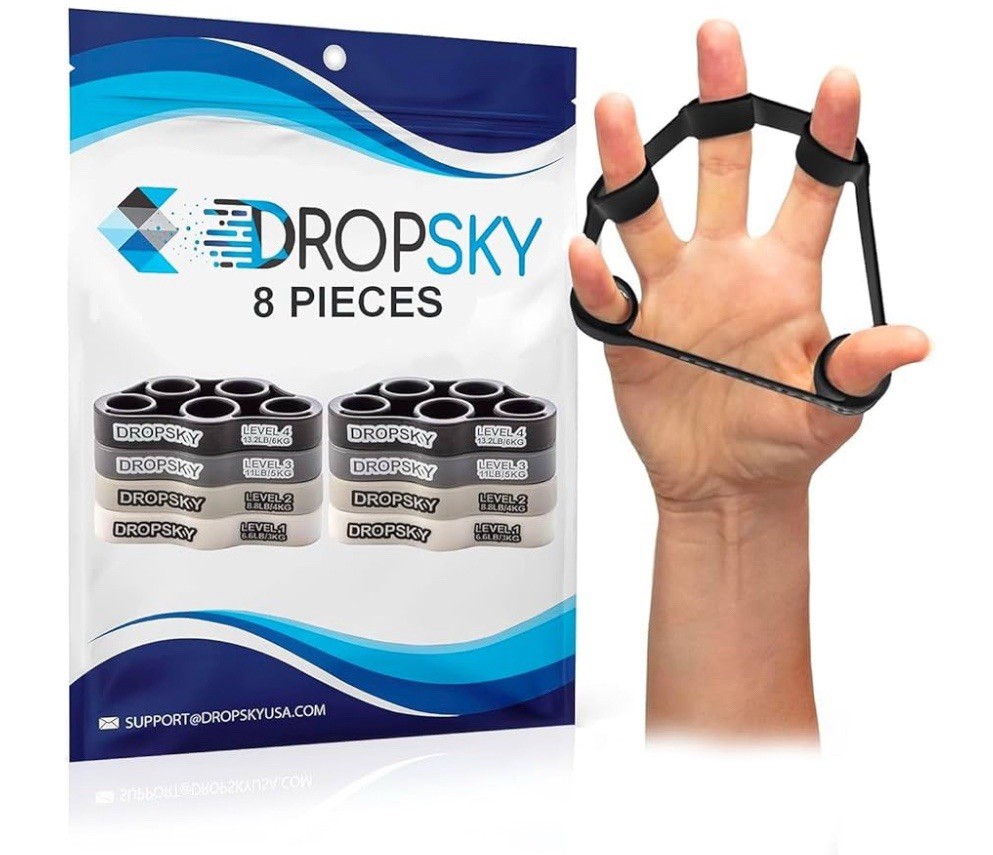 Finger Strengthener, Hand Grip Strengthener [8pcs]-Finger and Hand Gripper, G...