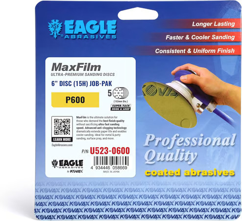 Eagle Abrasives 6” MaxFilm S-Tack Discs 15/H