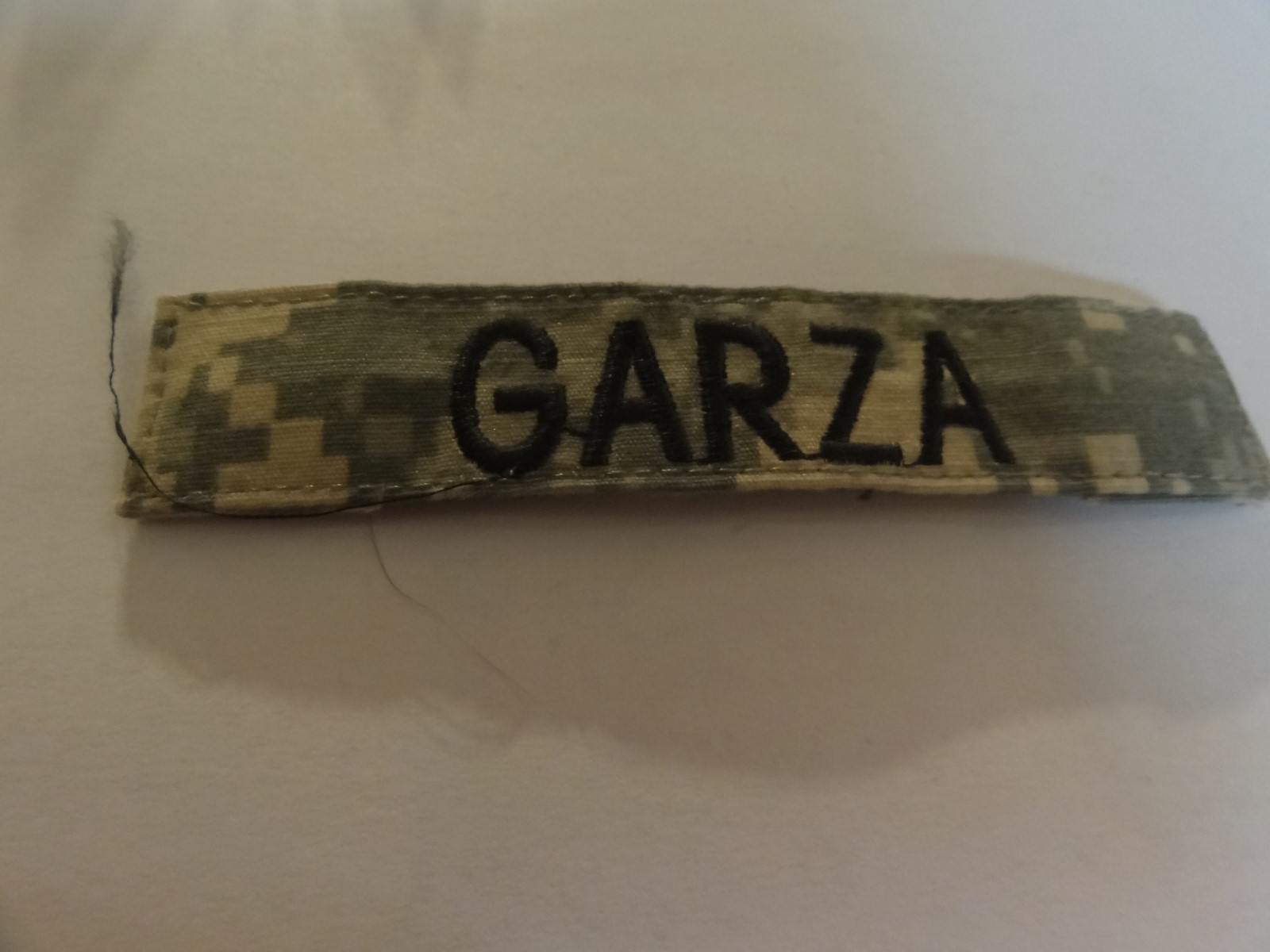 MILITARY US ARMY PATCH FOR ACUS DIGITAL HOOK LOOP BACK NAME TAPE WITH GARZA