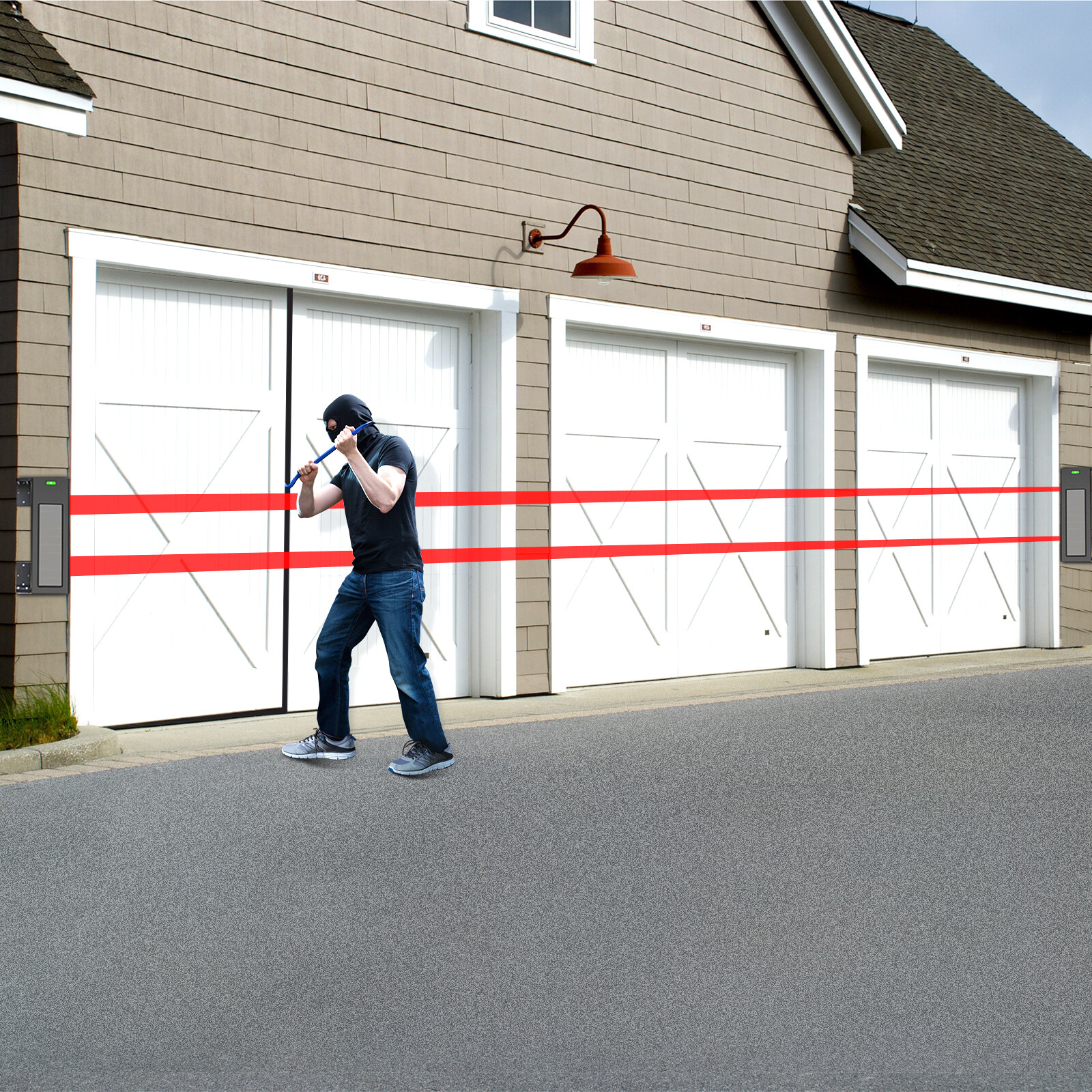 HTZSAFE Solar Wireless Driveway Alarm System