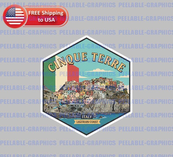 Cinque Terre Italy Country Souvenir Decal Sticker Travel Luggage C