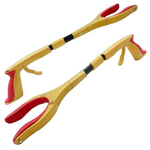 Grabber Reacher Tool - Latest Version 19 Inch Gold&Black, Foldable Pick Up
