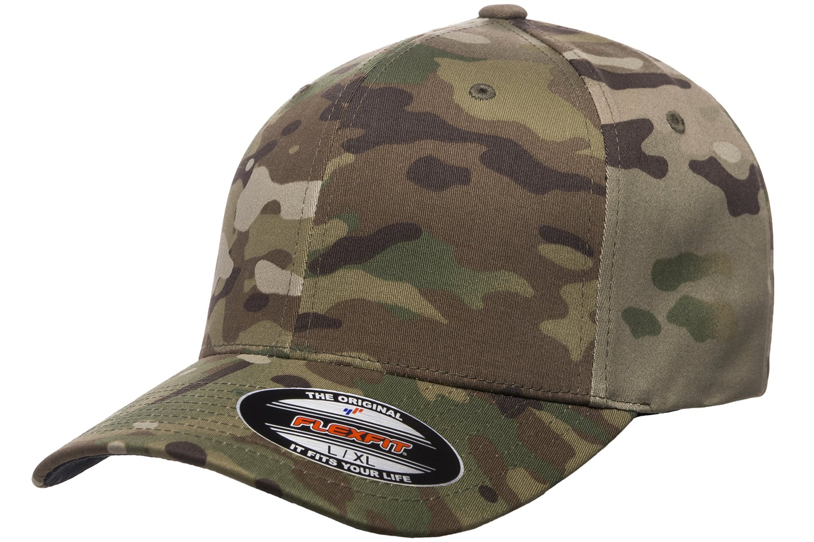 Flexfit Multicam Camo 6 Panel Baseball Cap Small-Medium, Green