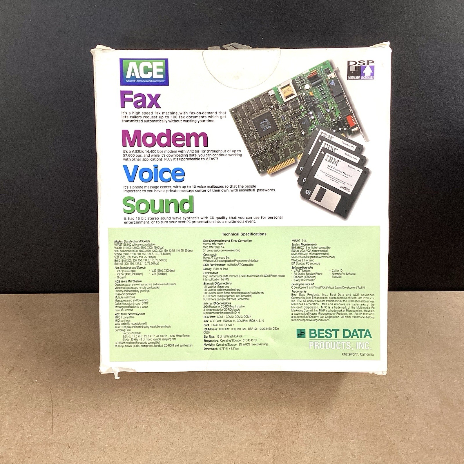 Best Data A.C.E. Advance Communication Enhancement Fax Modem DSP Software Upgrad