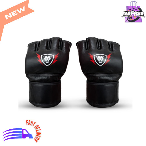 MUFASA UFC Leather MMA Gloves Open Palm Training & Sparring Gloves Men/Women 4oz