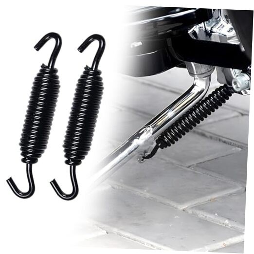 2-Pack black Chrome Kickstand Spring Jiffy Stand spring fits for Harley 2 Pack