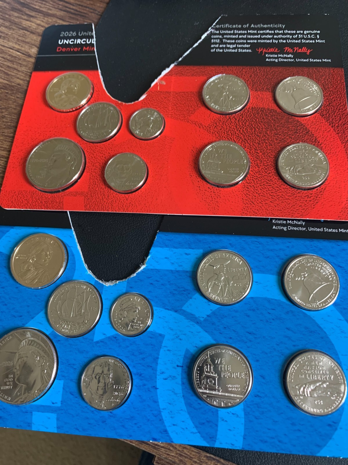 2026 P & D UNITED STATES MINT UNCIRCULATED COIN SET (NO LINCOLN CENTS) 18 coins